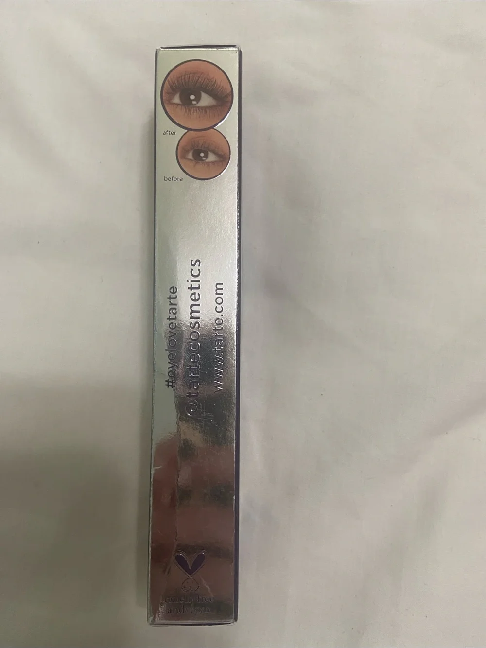 tarte Lights, Camera, Lashes Platinum Mascara — silver and purple packaging